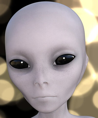 グレイ型宇宙人の画像