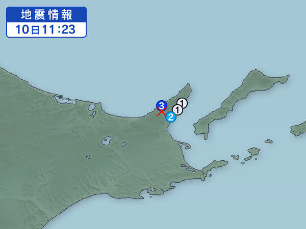 地震情報の画像