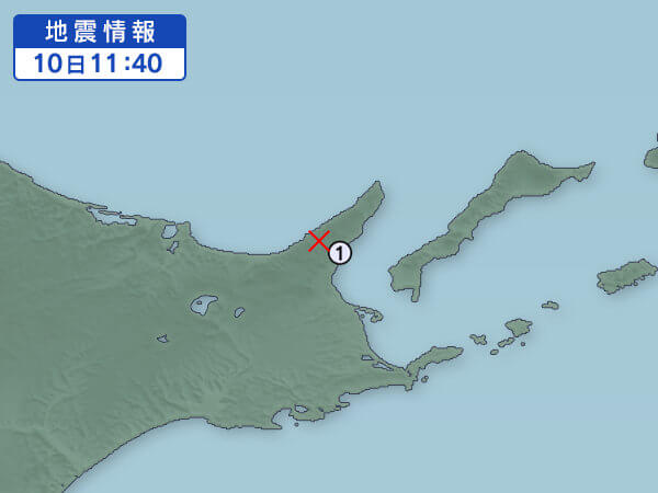 地震情報の画像