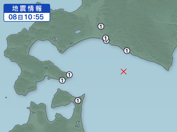 地震情報の画像