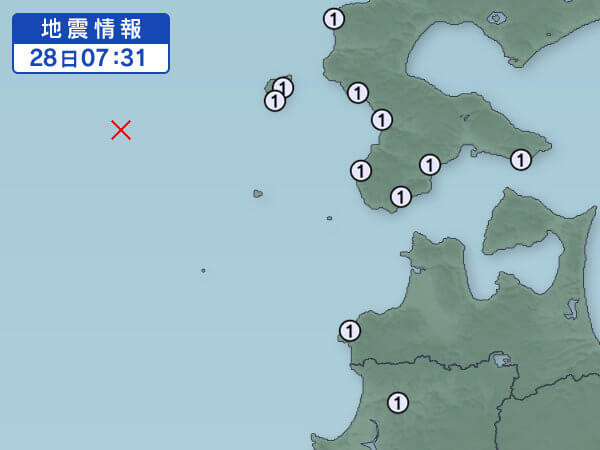 地震情報の画像