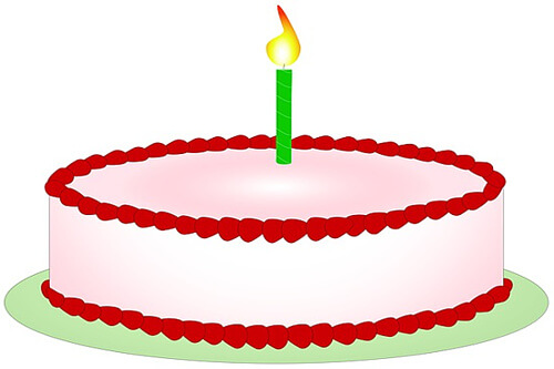 誕生日ケーキのイラスト