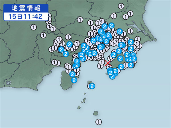 地震情報の画像