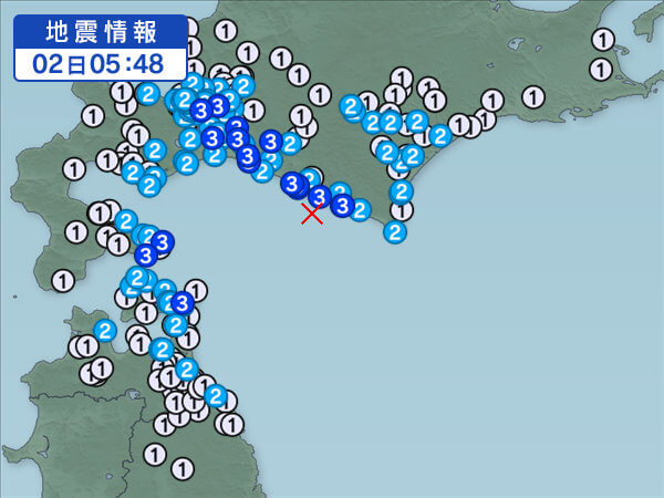 地震情報の画像