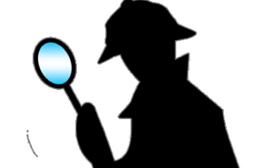 名探偵の影イラスト