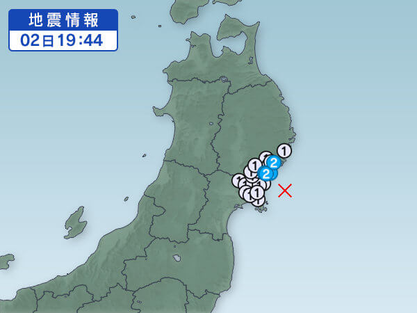 地震情報の画像