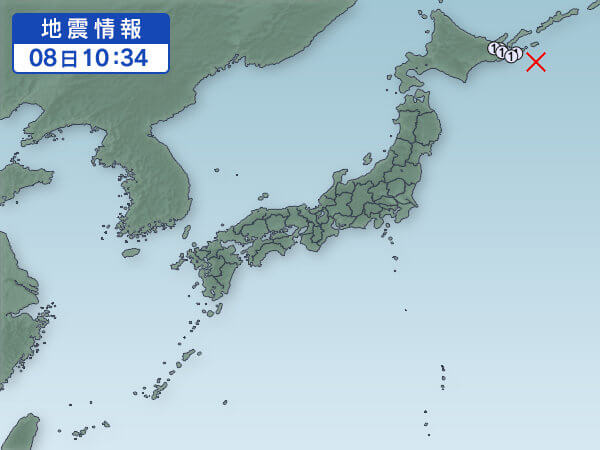 地震情報の画像