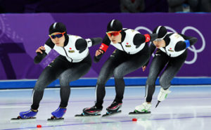 日本女子チームパシュートの写真