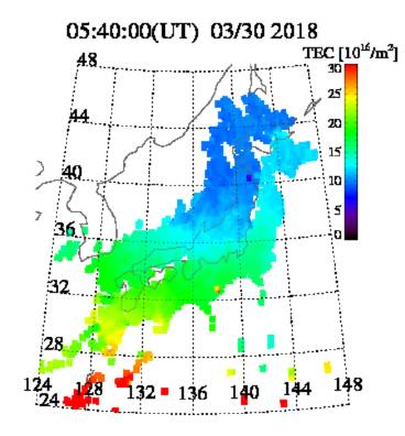 TEC値のグラフ