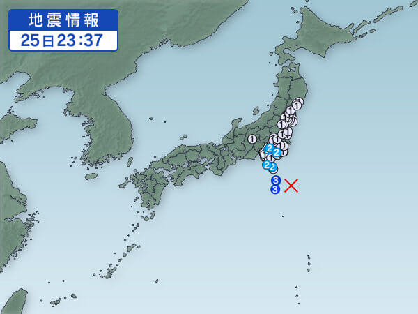 地震情報の画像