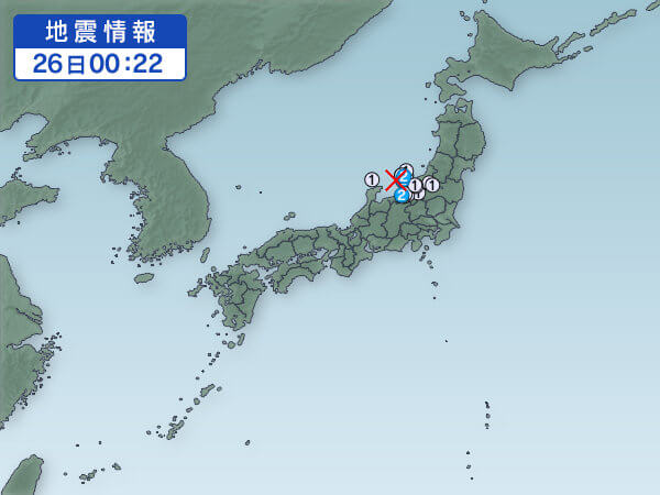 地震情報の画像