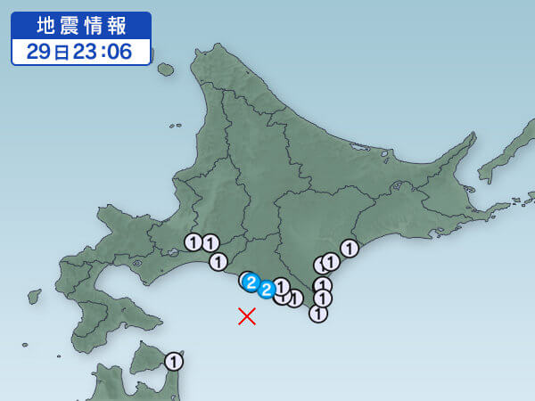 地震情報の画像