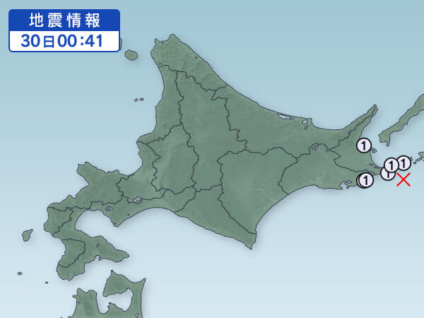 地震情報の画像
