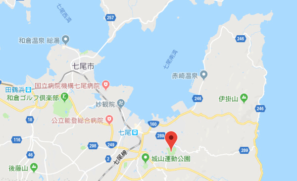 石川県の希望の丘の地図