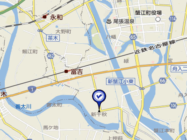 愛知県の希望の丘広場の地図