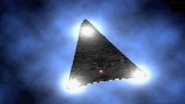 UFO(トライアングル型)のイラスト