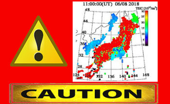 異変が出現したTEC値のグラフ