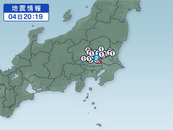 地震情報の画像