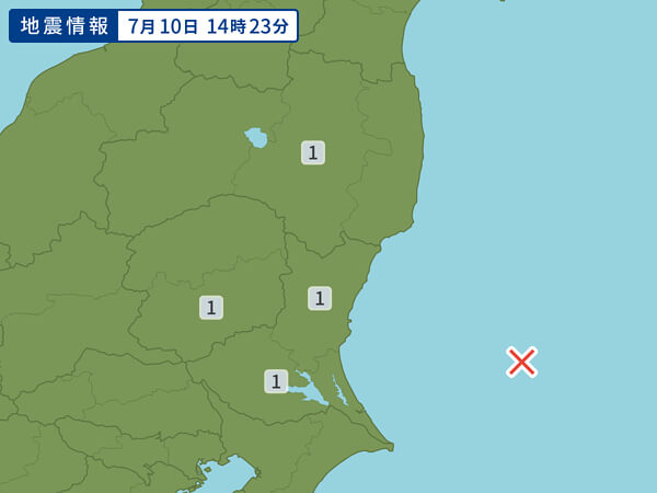 地震情報の画像