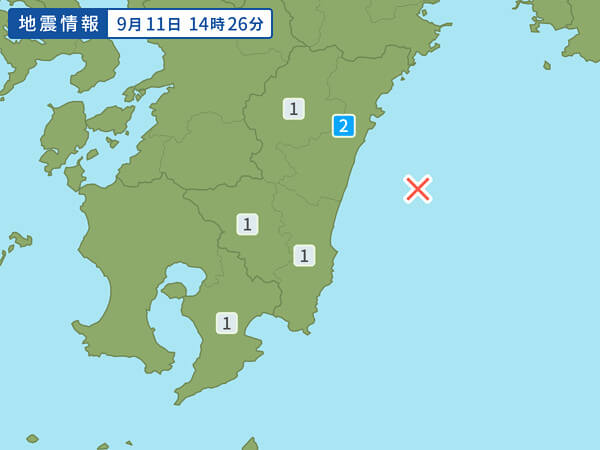 地震情報の画像