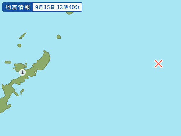 地震情報の画像