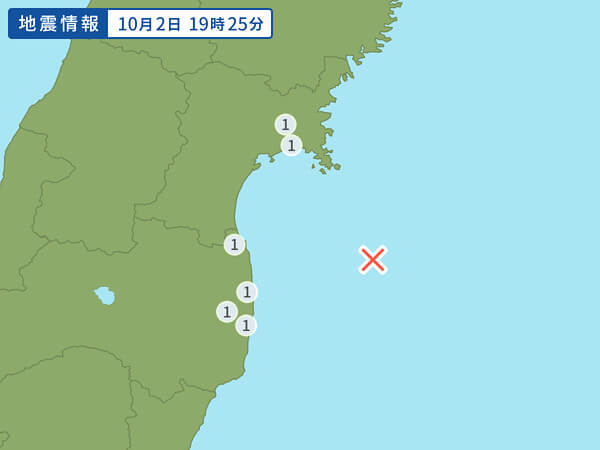 地震情報の画像