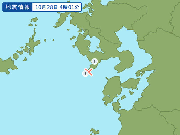 地震情報の画像
