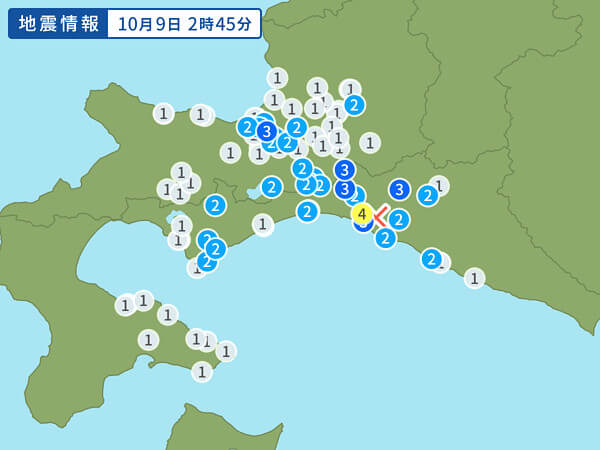 地震情報の画像