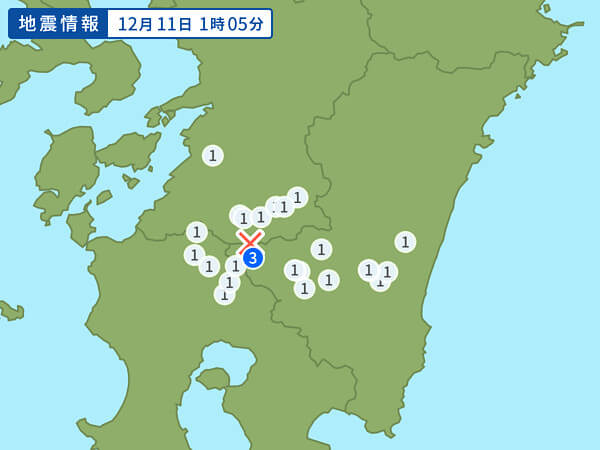 地震情報の画像