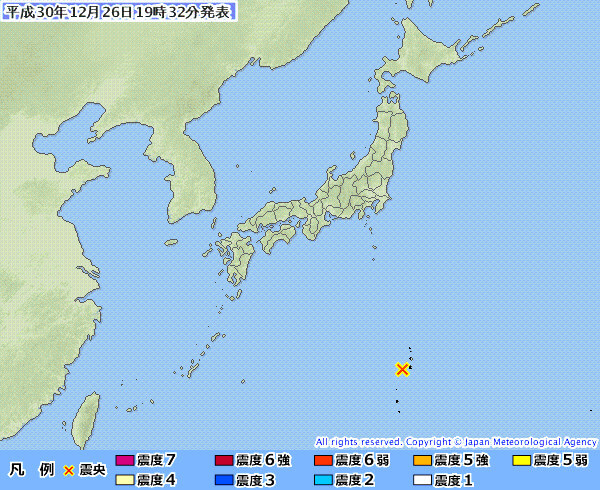 地震情報の画像