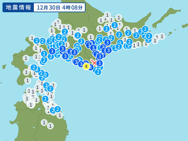 地震情報の画像