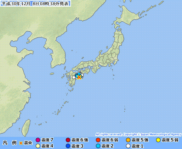 地震情報の画像