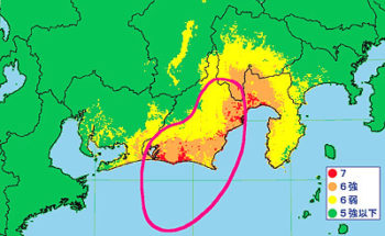 東海地震のイメージイラスト
