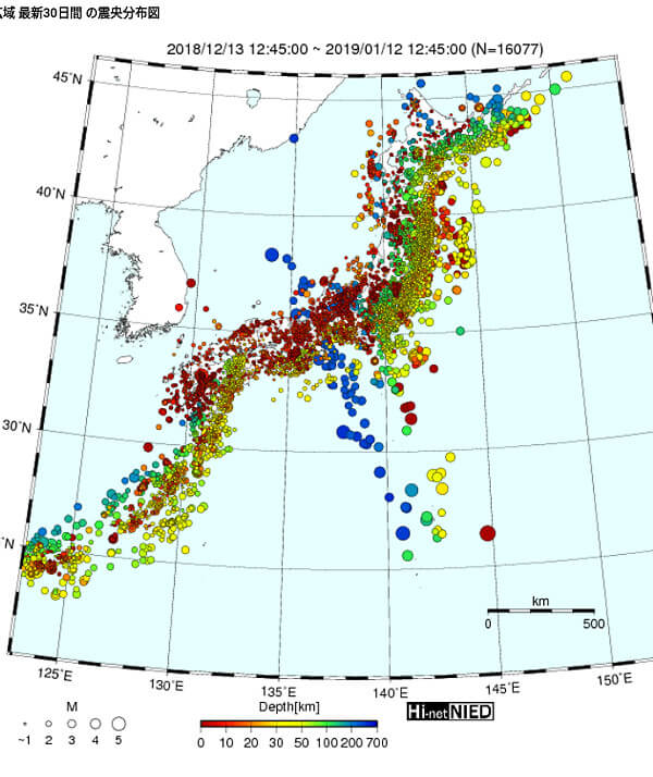 地震情報の画像