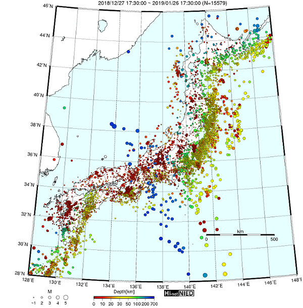 地震情報の画像