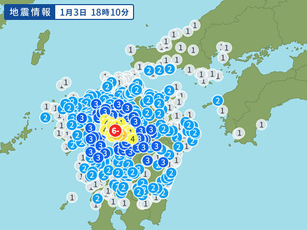地震情報の画像