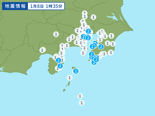 地震情報の画像