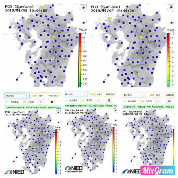 強震モニタの画像