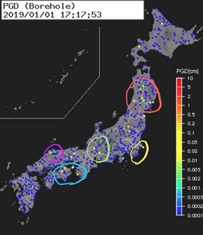 強震モニタの画像