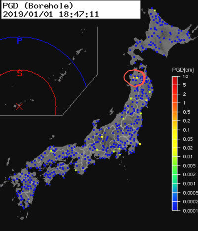 強震モニタの画像