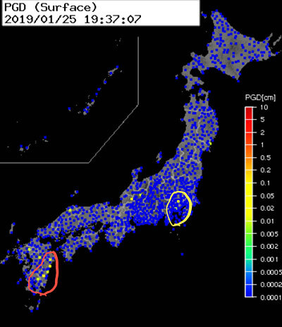 強震モニタの画像