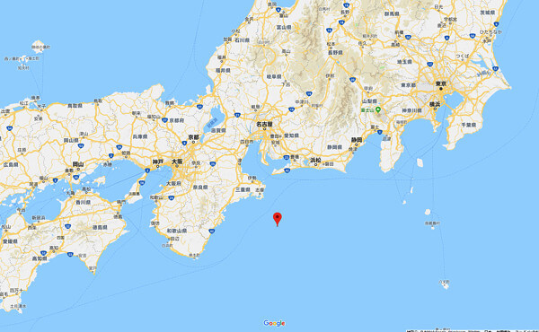 地震の震源位置