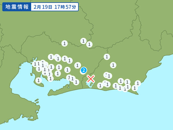 地震情報の画像