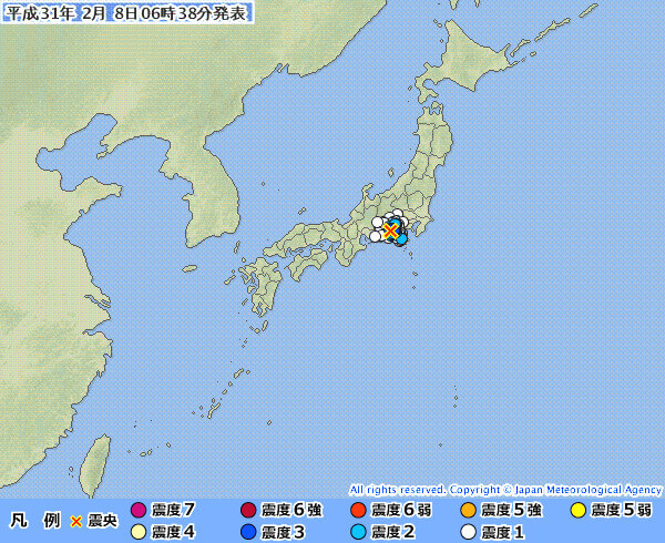 地震情報の画像