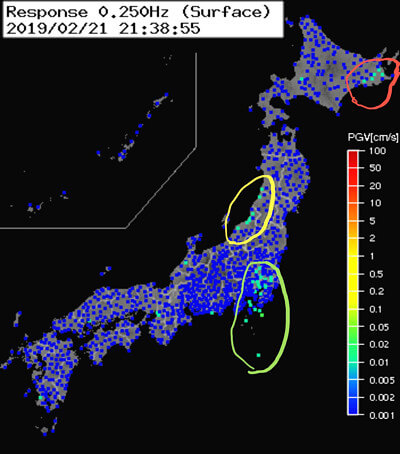 強震モニタの画像