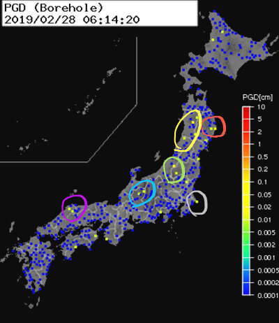 強震モニタの画像