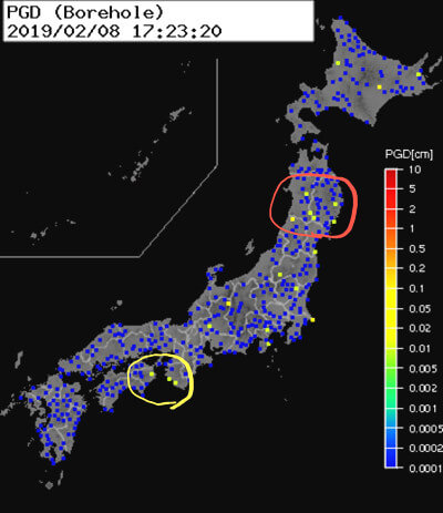 強震モニタの画像