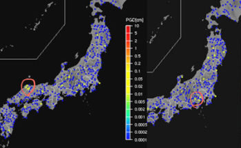 地震情報の画像