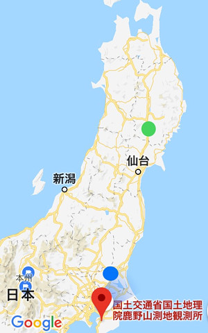 各観測所の場所