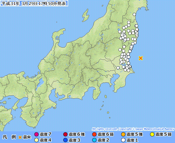 地震情報の画像